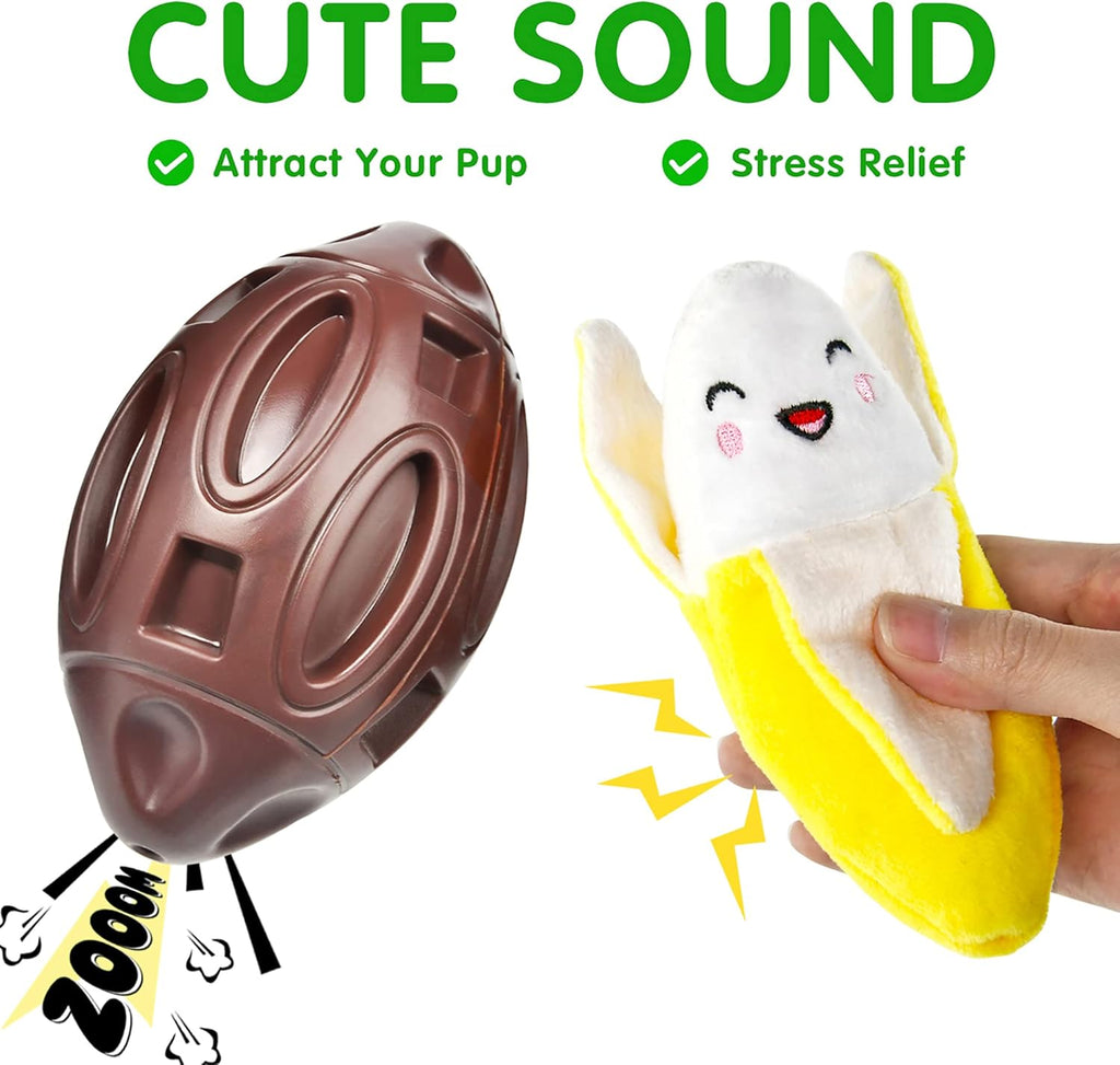 14-Pack Puppy Chew Toy Bundle for Teething and Tug of War, Including Squeaky Toys, Chew Balls, and Rubber Bones for Small Dogs