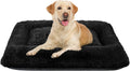 Dog Beds Calming Pet Beds, Fulffy Dog Kennel Mat Pad Faux Fur Machine Washable Anti-Slip Comfy Dog Beds for Large Medium Dogs and Cats